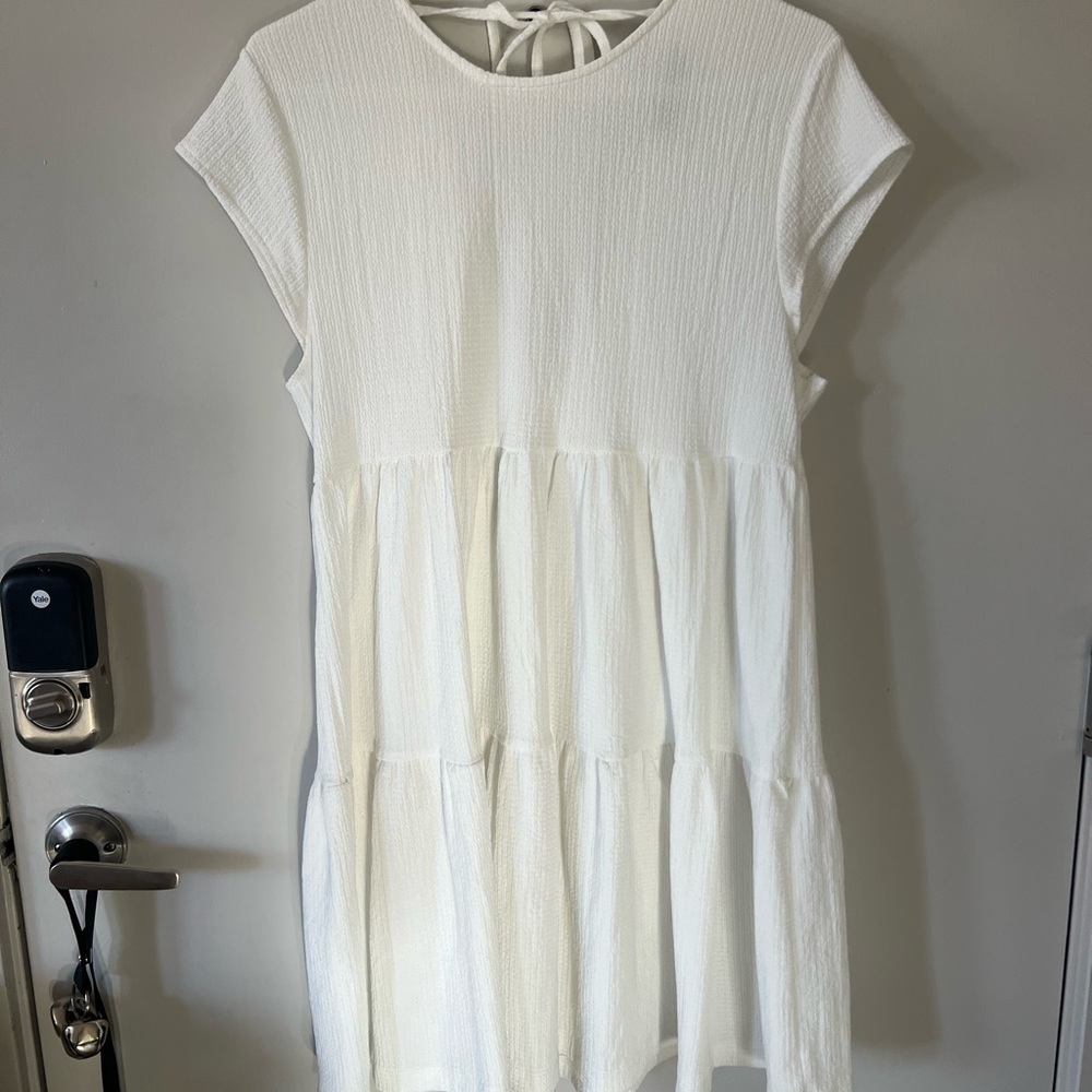 Cream/White Tiered Dress